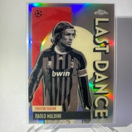 Football Card PAOLO MALDINI AC MILAN LAST DANCE 2007/08 SEASON TOPPS CHROME 2026 LD-11 (Right Edge D