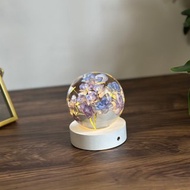 真花 \乾燥花 繡球花永生花樹脂小夜燈
