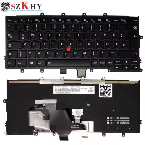 Original DE DO GER Backlight keyboard For ThinkPad X230S X240S X240 X250 X260, 04X0189 04X0227 0C439