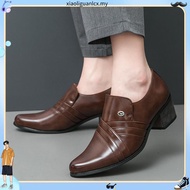 Men's Hig h Heels Leather Shoes /Padded Shoes/Elevated Leather Shoes/Elevator Shoes/Cosplay/Stylist 