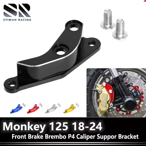Motorcycle Front Brake Brembo P4 Caliper Suppor Bracket Compatible with HONDA MONKEY 125 2018 2019 2