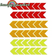 LANFYGOODS1 36Pcs Safety Warning Stripe Adhesive Decals, 4*4.5cm Reflective Material Strong Reflecti
