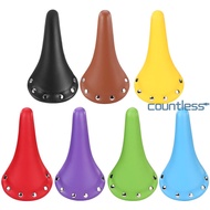 NEW Bicycle Saddle Leather Soft Bike Seat Cover Mat Cycling MTB Road Bike Saddle [countless.sg]
