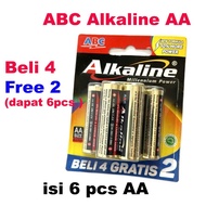 Battery alkaline AA/AAA alkaline abc (4+2) - AAA - AA