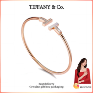 (New) Womens Fashion Bracelet T wire bracelet in rose gold diamonds and mother-of-pearl Valentines D