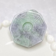 春彩灑烏雞八卦吊墜 | 天然緬甸玉A貨翡翠