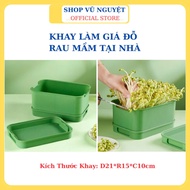 Bean Sprout Tray with Convenient Lid, Safe and Clean Sprout Nursery Kit for Growing Bean Sprouts at 