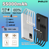 INSS Powerbank 55000mAh 90000mAh 120000mAh 150000mAh 4 in 1 Fast Charging Slim Portable Powerbank Se