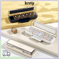 KRNY0MY Weekly Pill Organizer, Divided Moisture-proof Travel Pill Box, Durable Dustproof Pill Storag