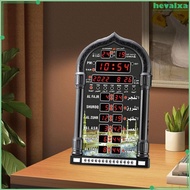 [Hevalxa] Azan Clock Mosque Prayer Clock Time Reminding Calendar Decorative Clock