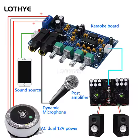 Fever Grade HIFI Dual Power CD2399 Microphone Amplifier Digital Echo Reverb Board KTV Karaoke Delay