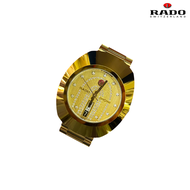 Rado Diastar Automatic นาฬิกาข้อมือสุภาพบุรุษ 11 พลอย สายทอง รุ่น R12413493 - หน้าทอง