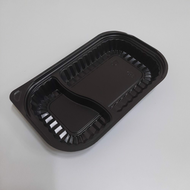 [Freeship+Giảm Giá 5K] 10-50-100 Hộp Đế Đen HT17 2 Ngăn Nắp Trong Dùng Đựng Cơm Bún Thức Ăn Giá Rẻ