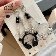 YRBWDYZDH Music Headphone Bag Charms, Y2K Bag Decoration Headphone Charms,  Hanging Keychain