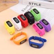 [Initiationdawn] LED Pedometer Bracelet Step Counter Watch 12/24H Time Display Step Counter Watch Si