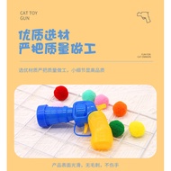 KUCHE Mainan Haiwan Cat Toy Plush Ball Launcher Hairball Shooter Teasing Gun Pet Entertainment Fun I