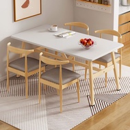 120CM/140CM Wood Dining Table Set Rectangular Modern Meja Makan/ Ikea /Meja Nordic Table/ Long Table
