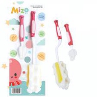 Mizo Deluxe Bottle and Nipple Sponge Brush Set - Baby Bottle Brush