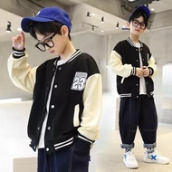 Unisex Children's Varsity Baseball Jacket (1th-18th) Initial LOGO 23 (Screen Printing) (Can be custo