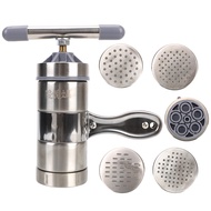Stainless Steel Making Spaghetti Press Pasta Machine Manual Noodle Maker Fruits Juicer With 5 Pressi