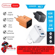 ANKER Nano Double GaN Smart Display 45W 70W Type C PD Fast Charging Charger Head Adapter