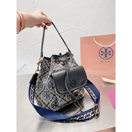 Tory Burch bucket bag/counter same style/2022 trendy new style/leather women's bag/