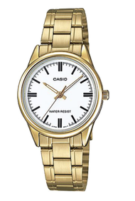 CASIO นาฬิกาข้อมือผู้หญิง รุ่น Standard Gold รุ่น LTP-V005G-7A LTP-V006G-9B สีทอง/หน้าปัดขาว ทอง/หน้