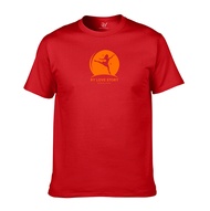 RY Lifestyle T-Shirt Kaos Pendek RY Love Story Orange