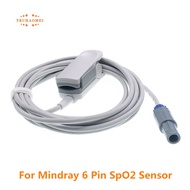 สำหรับ Mindray เซ็นเซอร์ SpO2 6ขา PM7000 PM9000 PM8000 MEC-1000ผู้ป่วยตรวจวัดอัตราการเต้นของหัวใจหัว
