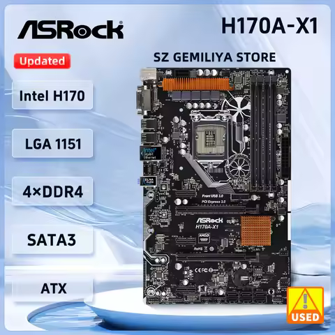 ASRock H170A-X1 Motherboard LGA 1151 Intel H170 support i5-7500 6500 6300 6700 7700 G4560 cpu DDR4 6