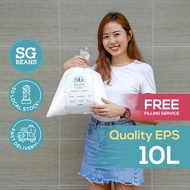 10L Quality EPS Bean Bag Beans | Bean Bag Refill / Beanbag Filling / Lazy Bag Filler [Made in SG]