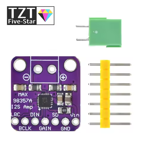 TZT Max98357 3w Class D Amplifier Breakout Interface I2s Dac Decoder Module Filterless Audio Board F