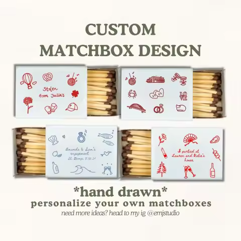 Custom Matchbox Design for Wedding Bridesmaid Gift Personalized Matches Unique Gift Matchbook Gift C