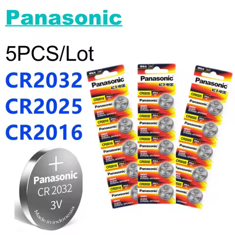 5pcs For Panasonic CR2032 CR2025 CR2016 Battery BR2025 KCR2025 Car Remote Control Watch Motherboard 