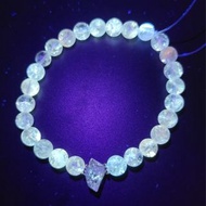 6mm+ 巴基斯坦油膽閃靈鑽(滿油帶光) 珠子配原礦帶油膽閃靈鑽駭骨手功繞線天然水晶手鏈手鐲Herkimer Diamond bracelet pendant