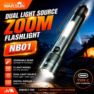 WARSUN NB01 1800LM LED Flashlight - Ultra Bright Rechargeable Zoomable 9 Modes