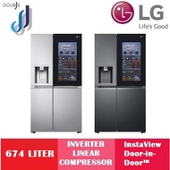 LG 635L SIDE BY SIDE with InstaView & Door-in-Door Inverter FRIDGE GC-X257CSES / GCX257CQES