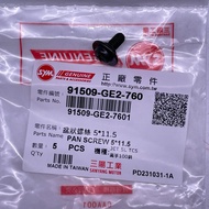 SYM Motors Sanyang (One Piece Price) 91509-GE2-760 Basin Screw 5 * 11.5 Tap