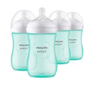 PHILIPS AVENT Natural Feeding Bottle/Baby Bottles 9oz 4 Packs Teal Edition