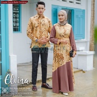 Couple Gamis Batik Kombinasi Wanita Terbaru Baju Pasangan Kondangan