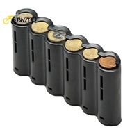 [BBNZDD] Portable 6 Slot Euro Coin Storage Dispenser Euro Coins Holder Collector With Spring For Hom