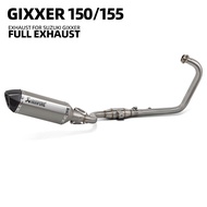 For GIXXER155 GIXXER150 SF155 SF150 GSX150F Motorbike Front Tube Middle Link Pipe 51MM Akrapovic Exh