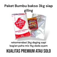 NEW PAKET BUMBU RACIK KOMPLIT PENTOL BAKSO SIAP GILING UNTUK UKURAN DAGING 3KG MIX CAMPURAN AYAM SAP