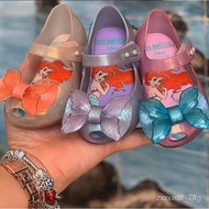 KY-D2022New Melisa Children's Shoes Princess Shoes Mermaid Sandals melissaBowknot Jelly Shoes B6UW