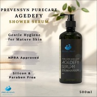 PREVENSYN AGEDEFY Shower Serum (500ml) – Gentle pH 5.5 Body Wash for Mature & Sensitive Skin