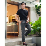 Beppu Knit Waffle T-Shirt In Black - Men's Black Waffle T-Shirt - Byblank