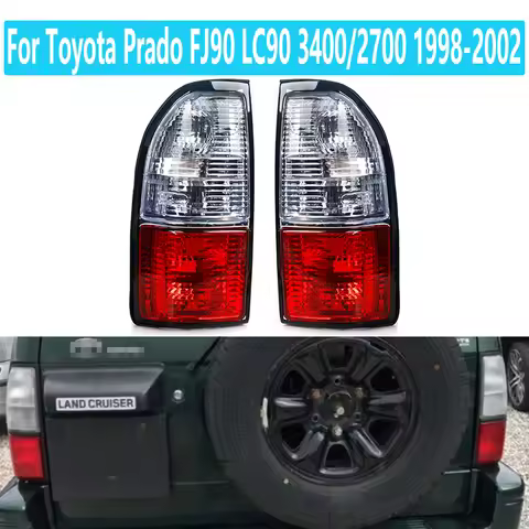 For Toyota Prado FJ90 LC90 3400/2700 1998 1999 2000 20012002 Taillight Lampshade/White-Red Lampshade