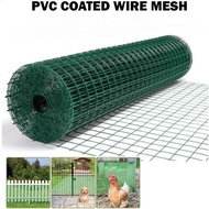 Jaring besi Hijau Green Coated Wire Mesh Netting 1/2 x 1/2 in 1 feet