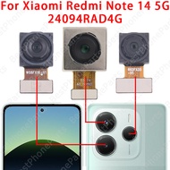 กล้องหน้าและหลังสำหรับ Xiaomi Redmi Note 14 5G24094RAD4G ทั่วโลกโมดูลวัดความลึกมาโครสายเคเบิลงอได้ชิ