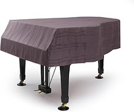 Alps/Grand Piano Cover/G-FG/For Yamaha C3/Made in Japan Jacquard Weave Dark Gray Leather Wave Patter